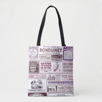 Vintage French Newspaper Ads 1910 Tote Bag
