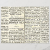 Vintage French Newspaper Scrapbook Craft
