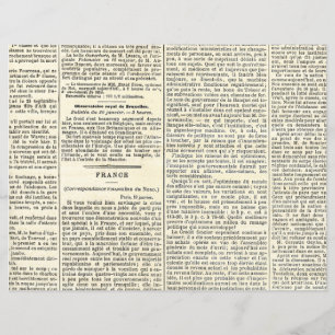 Vintage French Newspaper Scrapbook Craft 