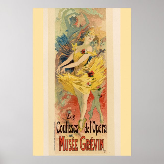Vintage french opera ballet coulisses de l'opera poster (Front)