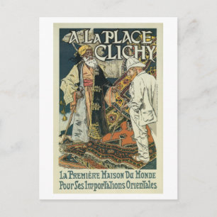 Vintage French Oriental Import business ad (1) Postcard