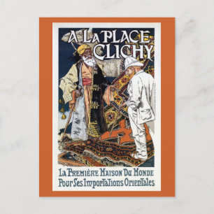 Vintage French Oriental Import business ad (2) Postcard