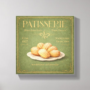Vintage French Patisserie Madeleines Canvas Art