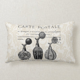 Vintage French Perfume Bottles pillow