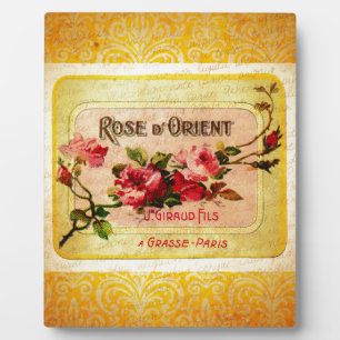 Vintage French Perfume Label Plaque