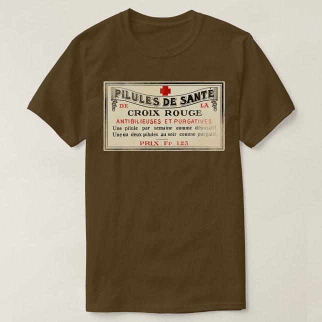 Vintage french pharmacy label T-Shirt (Design Front)