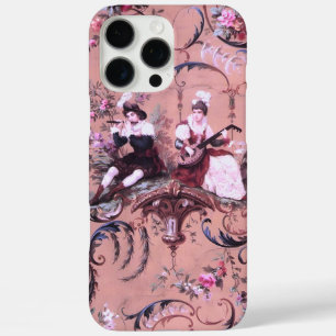 Vintage French Pink Toile Victorian Style Floral iPhone 16 Pro Max Case