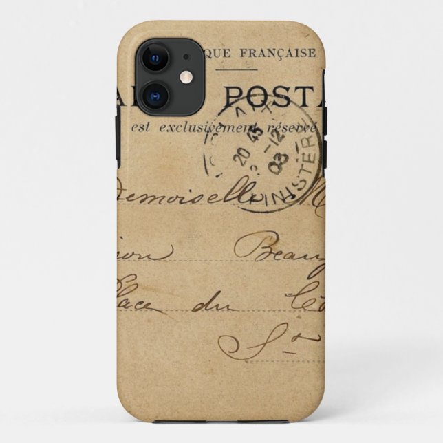 Vintage French Post Card Case-Mate iPhone Case (Back)