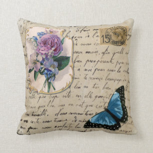 Vintage French Postcard Cushion