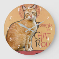 Vintage French Poster Style Orange Cat