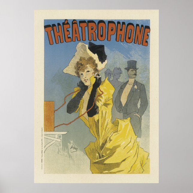 Vintage French Posters-Theatrophone Poster (Front)
