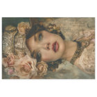 Vintage French Preppy Lady Decoupage