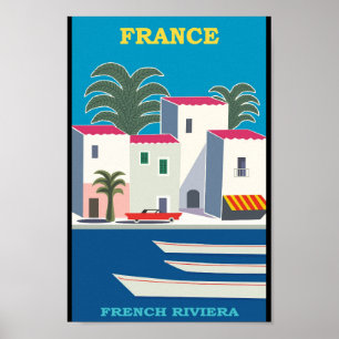 Vintage French Riveria Travel Poster