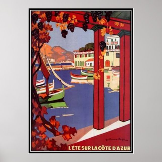 Vintage French Riviera, France - Poster (Front)