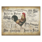 Vintage French Rooster de Paris Decoupage