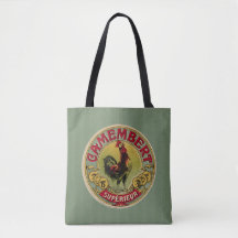 Vintage French Rooster Farmers' Market Tote