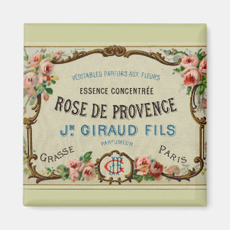 Vintage French Rose Label Paris Fridge Magnet