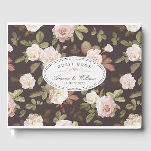 Vintage French Roses Wedding Guest Book