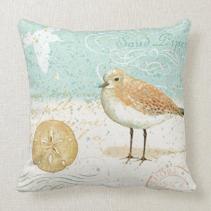 Vintage French Sand Piper Cushion