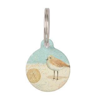 Vintage French Sand Piper Pet Tag
