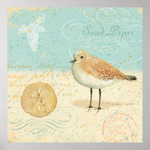 Vintage French Sand Piper Poster