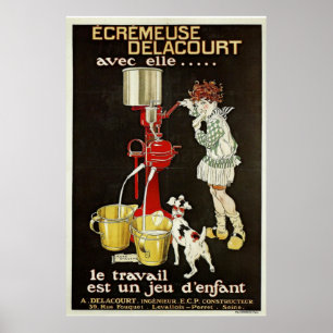 Vintage French Separator Machine Ad Poster
