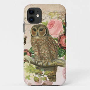 Vintage French shabby chic owl iphone 5 case