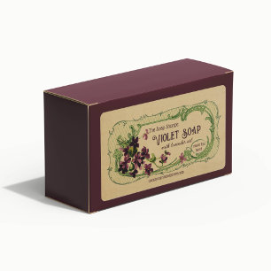Vintage French Soap Label - Violets - customisable
