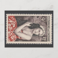 Vintage French South Pacific Travel Postcard