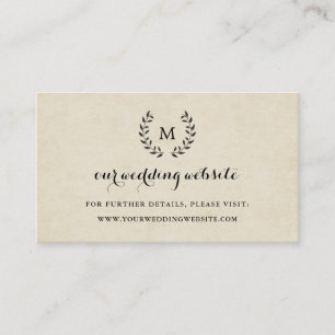 Vintage French Style Wreath Wedding Website Insert
