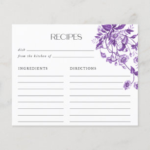 Vintage French Toile Floral Bridal Shower Recipes