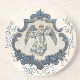 Vintage French Toile   Nativity Angel Coaster