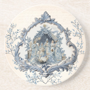 Vintage French Toile   Nativity  Coaster