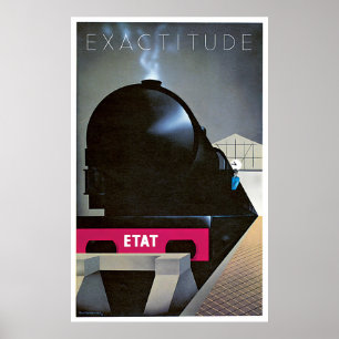 Vintage French Train Travel Ad Poster Exactitude
