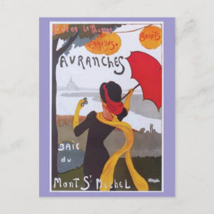 Vintage French Travel Ad 1910 Holiday Postcard