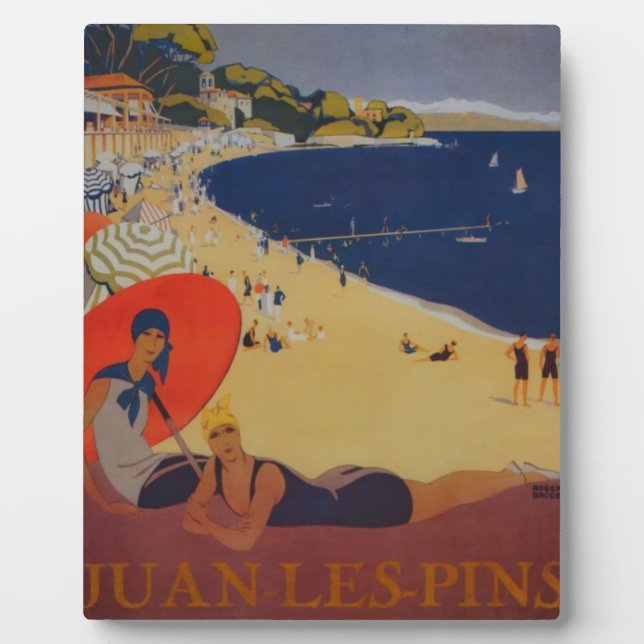 Vintage French Travel Advertisement Plaque (Front)