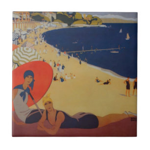 Vintage French Travel Advertisement Tile