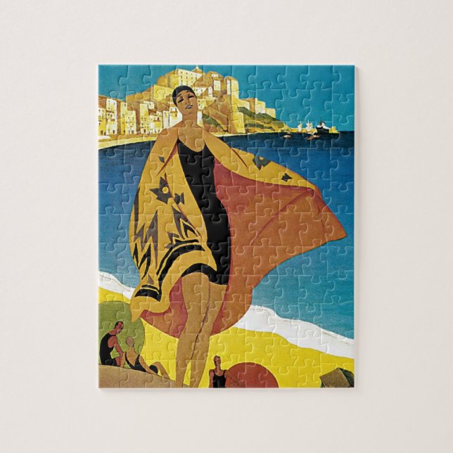 Vintage French Travel Jigsaw Puzzle (Vertical)