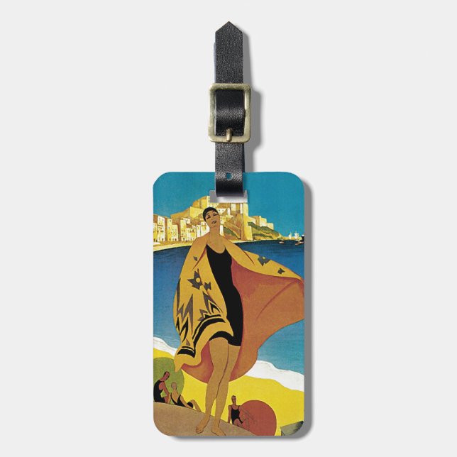 Vintage French Travel Luggage Tags (Front Vertical)