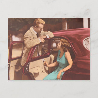 Vintage French Valentine's Postcard detail