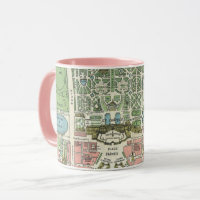 Vintage French Versailles Illustration Map