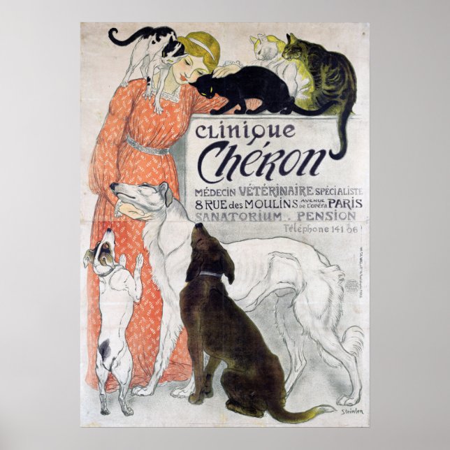Vintage french veterinary clinic poster (Front)