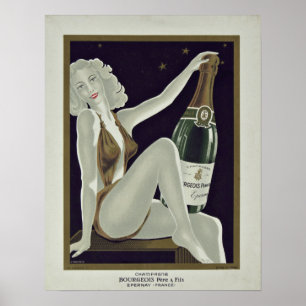 Vintage French Wine & Alcohol Advertisement Poster