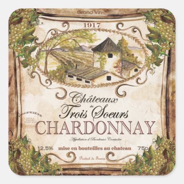 Vintage French Wine Label (Front)