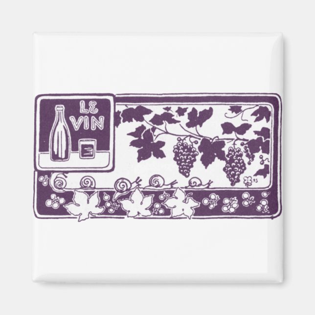 Vintage French Wine Label  | Rustic Vineyard  Magnet (Front)