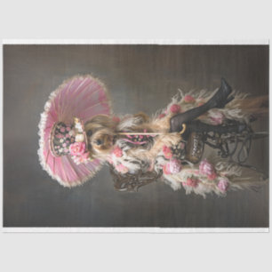 Vintage French Yorkie Decoupage Tissue Paper