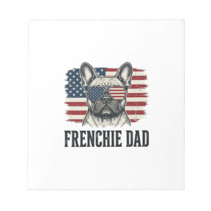Vintage Frenchie Dad Patriotic Bulldog Shirt_1 Notepad