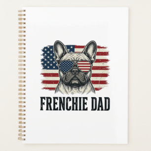Vintage Frenchie Dad Patriotic Bulldog Shirt_1 Planner
