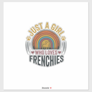 Vintage Frenchie Dog Lover Girl Shirt Design