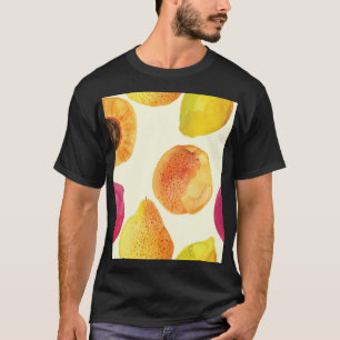 Vintage Fresh Fruits Watercolor Design T-Shirt
